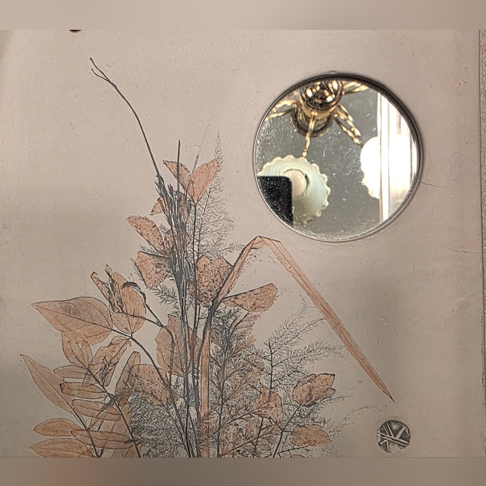 Elegant Cream and Brown Wall Decor with Mirror